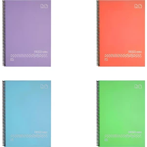 Eco Pp Spiralli Pp Kapak Defter A5 60 Yaprak  Küçük Boy  ( 2 Kare & 2 Çizgili )