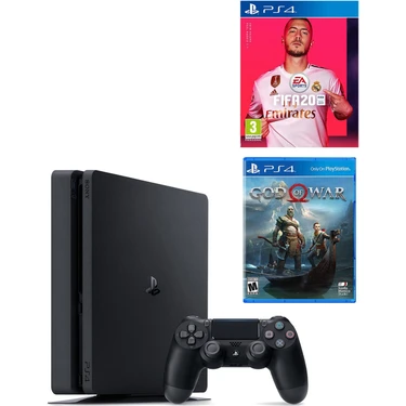 Sony Playstation 4 Slim 500 GB + Ps4 Fifa 2020 + Ps4 God Of