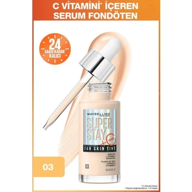 Super Stay Skin Tint Kapatıcı C Vitaminli Fondöten -