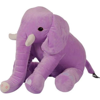 Nonni Oturan Dişli Fil 50 cm Lila Pelüş Çocuk Oyuncak