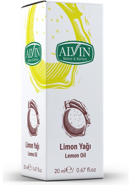 Limon Yağı (Lemon Oil), Doğal, 20 ml