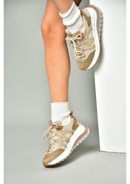 S973113002 Vizon Süet Kadın Spor Ayakkabı Sneakers