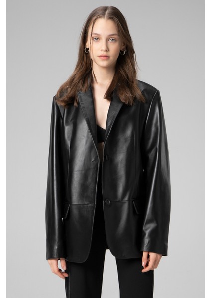 WM005 Blazer Kadın Deri Ceket
