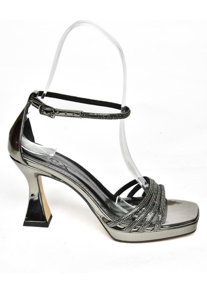 S569314634 Platin Ayna Kalın Topuklu Kadın Abiye Ayakkabı indirimleri