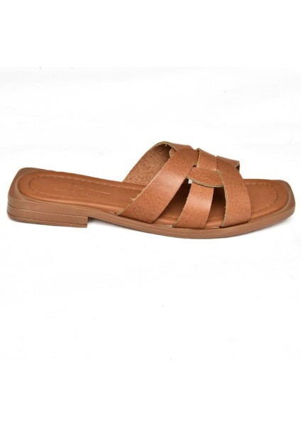S291045603 Taba Deri Kadın Terlik indirimleri