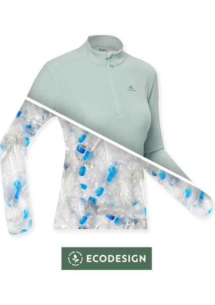 Quechua Kadın Outdoor Polar - Yeşil - MH100 fiyatları