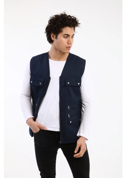 Erkek Tümrenkler Yazlık Kumaş Avcı Yelek Çok Cepli Baba Büyük Beden Rahat Battal fırsatları