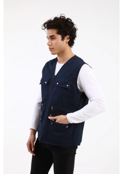 Erkek Tümrenkler Yazlık Kumaş Avcı Yelek Çok Cepli Baba Büyük Beden Rahat Battal indirimleri