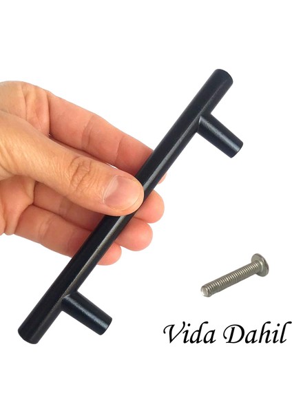 4 Adet Boy Kulp Mat Siyah 96 mm Kulp Mobilya Mutfak Dolabı Çekmece Dolap Kapak Kulpu Kulbu Metal Kulpları
