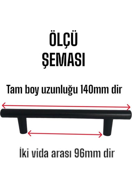 4 Adet Boy Kulp Mat Siyah 96 mm Kulp Mobilya Mutfak Dolabı Çekmece Dolap Kapak Kulpu Kulbu Metal Kulpları