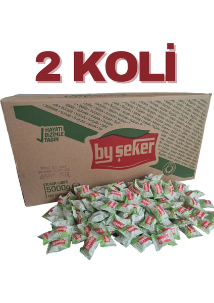 By Şeker 2 Koli Tek Sargılı Küp Şeker 5kg x 2 (10KG)