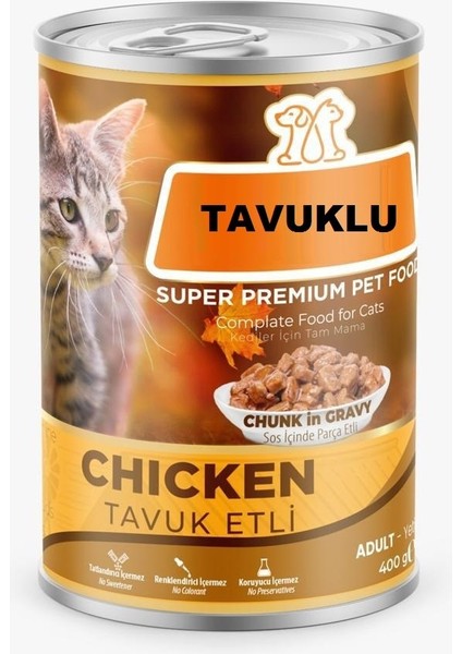 Sepeti Kedi Konservesi Tavuk Etli Sulu Parçalı - 400 gr