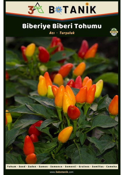 Biberiye Biber Tohumu, Yerli ve Sürdürülebilir Tohum, 5 Gram Biber Tohumu