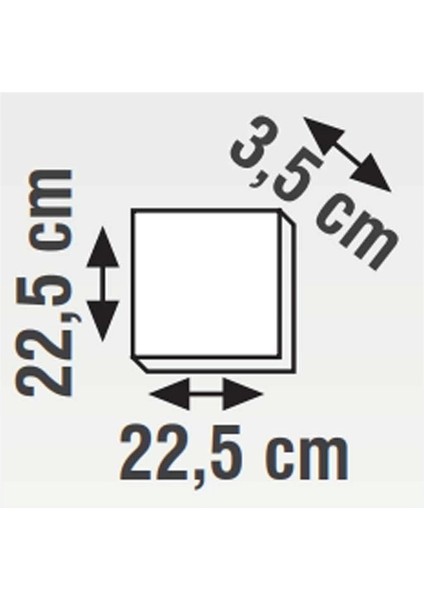 Global K2 KDL432 18W 4000K Ilık Beyaz Sıva Üstü Kare Smd LED Panel