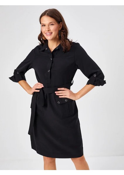 Kargo Cepli Metal Aksesuarlı Elbise 68301 fiyatları