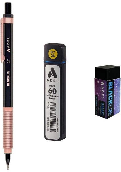 Blackline Metal Gövdeli Versatil Kalem 0.7 mm Pembe-Siyah