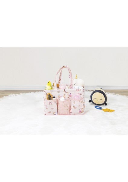 Baby Kullanımı Kolay Desenli Taşınabilir Bakım Çantası (Pembe) modelleri