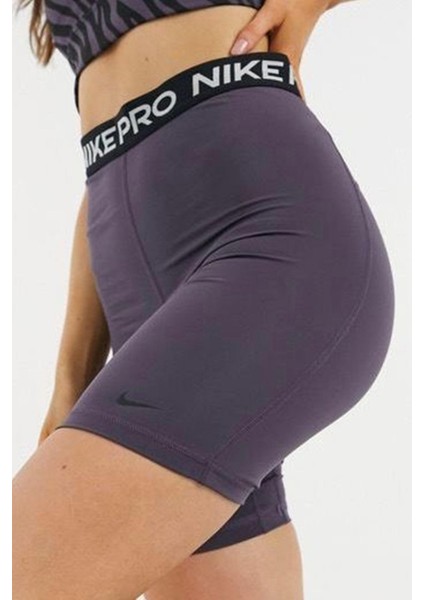 Pro 365 Shorts Tights Yüksek Belli Biker Tayt Şort Gri