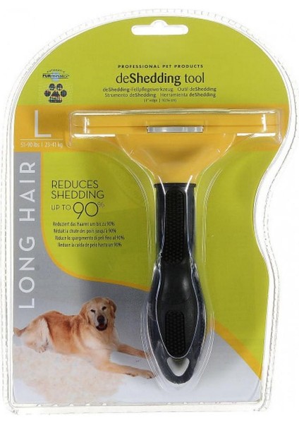 Petinka® 23 kg Üzeri Uzun Tüylü Köpekler Için Tüy Toplayıcı Ergonomik Tarak