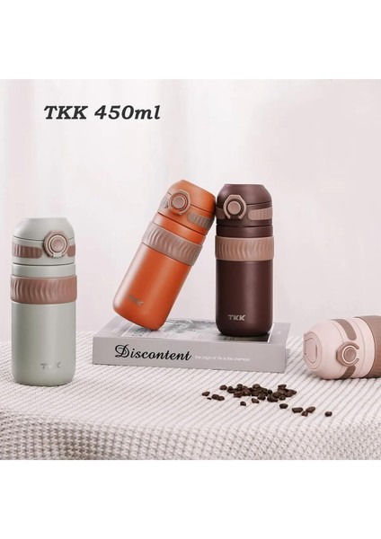 T-2006 450ML Pembe Rahat Içim Çift Yalıtımlı Paslanmaz Çelik Termos Matara fırsatları
