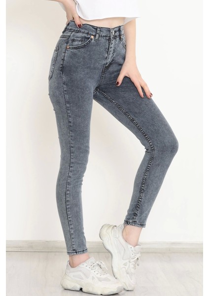 Dar Paça Kot Pantolon Mavi