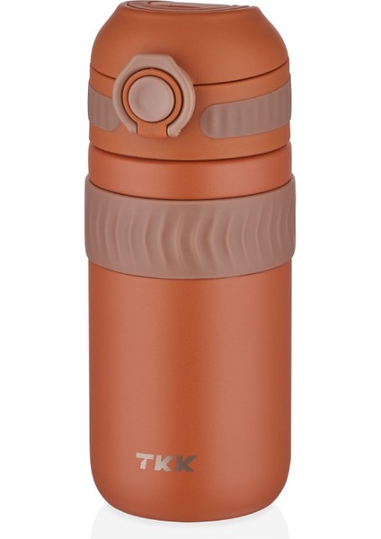 T-2006 450ML Kahverengi Rahat Içim Çift Yalıtımlı Paslanmaz Çelik Termos Matara