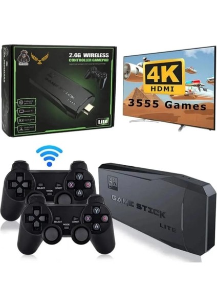 2.4g Uyumlu Kablosuz Çift Kol Oyunlar 4K Game Stick 3500 Oyun Atari Oyun