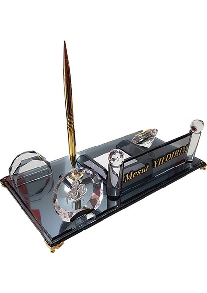 Kişiye Özel Masa Isimliği Masaüstü Isimlik - Ofis - Makam Hediyesi M554 Dua Gold