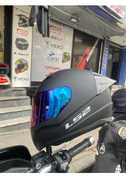 Rapıd Mat Siyah Kask - Gökkuşağı Vizör + Spoiler