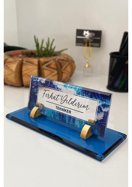Uv Baskılı Masa Isimliği, Büro Ofis Makam Hediyesi, Masaüstü Isimlik fırsatları