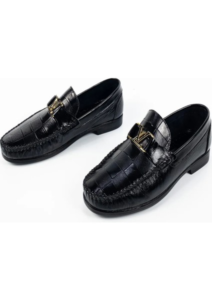 Erkek Siyah Hakiki Deri Ortopedik Topuklu Loafer Ayakkabı fiyatları