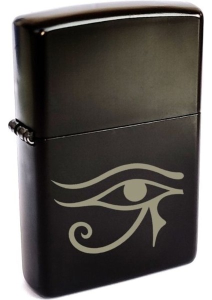 Vicdanın Gözü Resimli Çakmak Mısır Tanrısı Horus Ra Resimli Dolu Benzinli Siyah Metal fiyatları