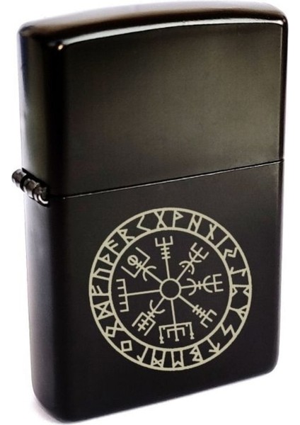 Vegvisir Iskandinav Koruma Sembolü Viking Pusulası Protection Benzinli Zippo Tarzı Çakmak fiyatları