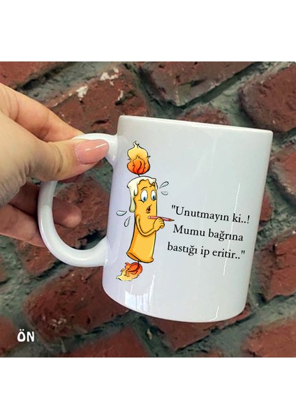 Size Özel Mum Seramik Baskılı Kupa Bardaklar