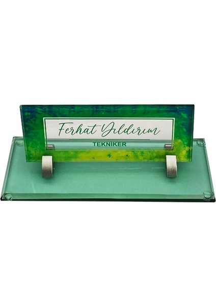 Uv Baskılı Masa Isimliği, Büro Ofis Makam Hediyesi, Masaüstü Isimlik