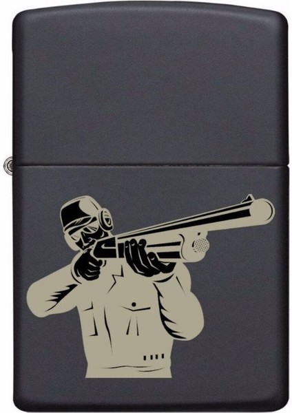 Av Avcı Tüfekli Spor Lazer Silinmez Resimli Benzinli Hediyelik Çakmak