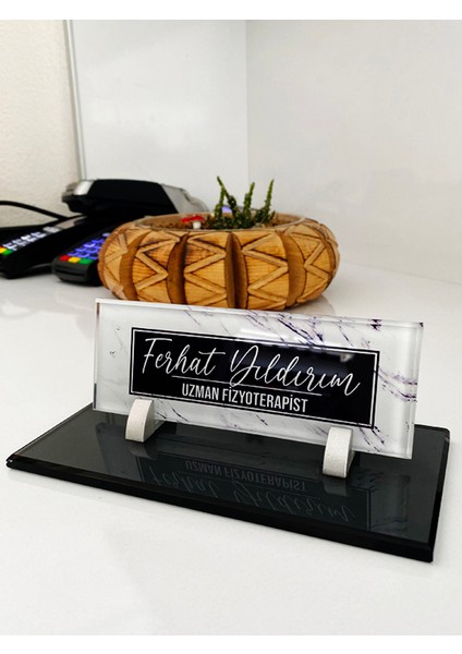 Uv Baskılı Masa Isimliği, Büro Ofis Makam Hediyesi, Masaüstü Isimlik