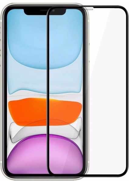 iPhone 11 Pro Maxtam Kaplayan Kırılmaz Cam Koruyucu 5D 9D Beyaz Senalstore