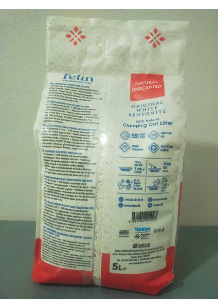 Bentonit Natural Kedi Kumu 5lt