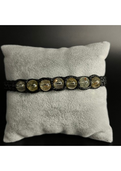 Sitrin Doğal Taş Deri Bileklik modelleri