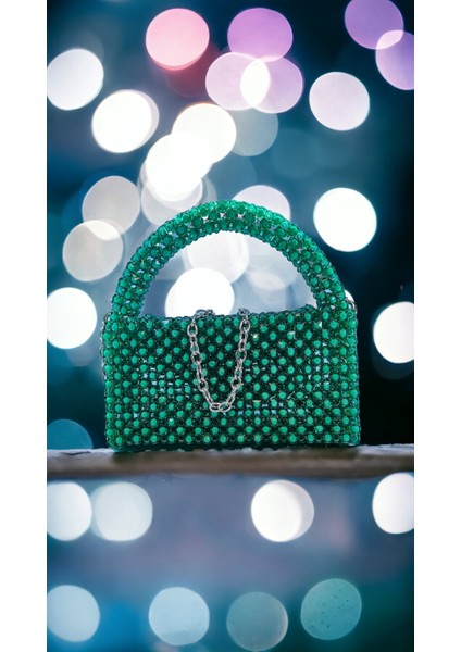 Kristal Boncuk El Çantası , Omuz Çantası , Abiye Çantası , Handmade , Boncuk Çanta , El Yapımı Dokuma Özel Kadın Çanta Akşam Çantalar ve Çanta Lüks Tasarımcı Ziyafet Çanta