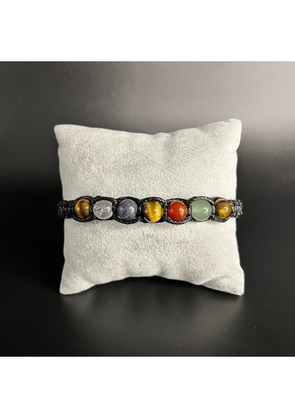 Ikizler Burcu Doğal Taş Deri Bileklik K. Kuvars Sodalit Aventurin Rodanit Kaplan Gözü modelleri