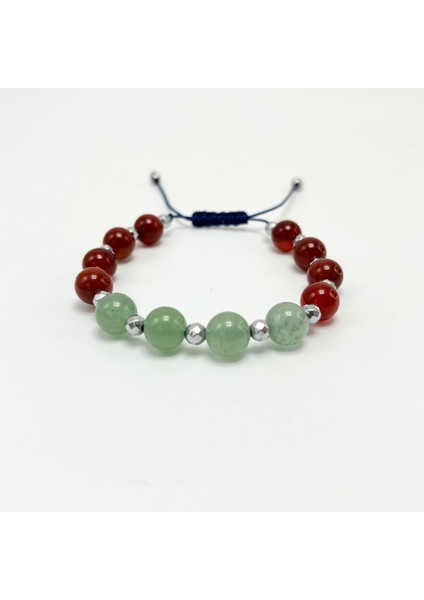 Akik Aventurin Doğal Taş Makrome Bileklik indirimleri