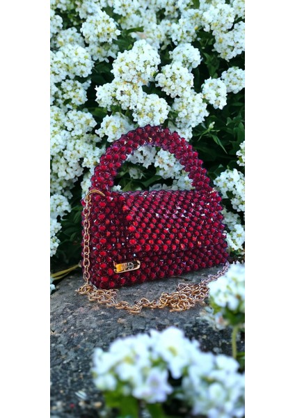 Kristal Boncuk El Çantası , Omuz Çantası , Abiye Çantası , Handmade , Boncuk Çanta , El Yapımı Dokuma Özel Kadın Çanta Akşam Çantalar ve Çanta Lüks Tasarımcı Ziyafet Çanta