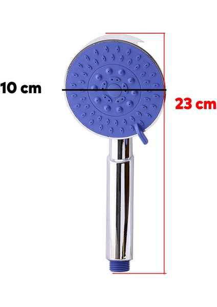 Duş Seti Fişkiye Banyo Duş Başlığı Seti Fiskiyesi Telefonu Yuvarlak Başlık Metal Hortum Mor