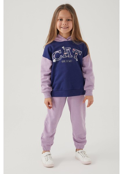 Cat Youre So Sweet Mor Lacivert Kız Çocuk Eşofman Takımı fiyatları