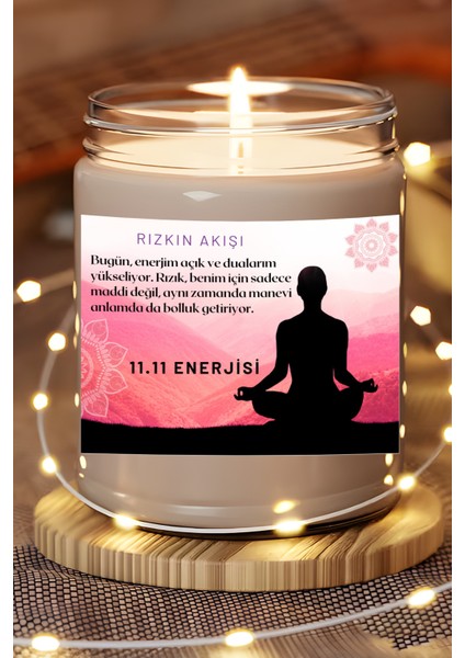 Enerjim Açık | 11.11 Enerjisi | Lavanta Kokulu Mum | Meditasyon Mumları Mk-45