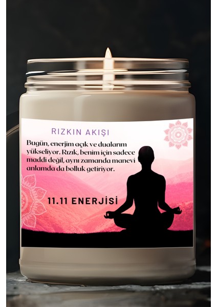 Enerjim Açık | 11.11 Enerjisi | Lavanta Kokulu Mum | Meditasyon Mumları Mk-45