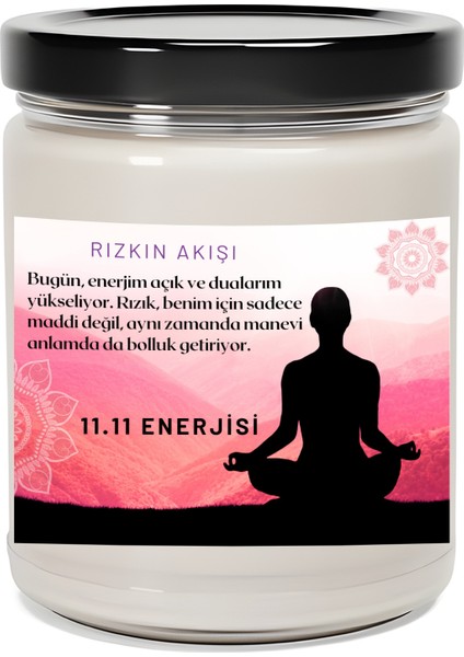 Enerjim Açık | 11.11 Enerjisi | Lavanta Kokulu Mum | Meditasyon Mumları Mk-45