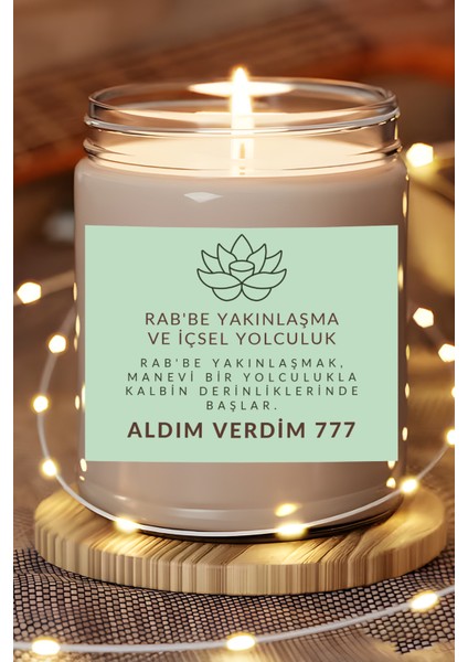 Kalbin Derinlikleri | Aldım Verdim 777 Enerjisi | Sandal Ağacı Kokulu Mum | Meditasyon Mumları Mk-52